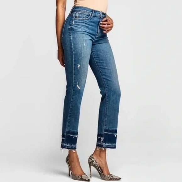 HUDSON Zooey High Rise Straight Leg Crop Jeans